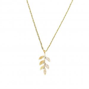 Deze ketting met olijven takjes shop je bij Mila jwls.