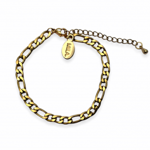 Deze armband met grove schakels shop je bij Mila jwls.