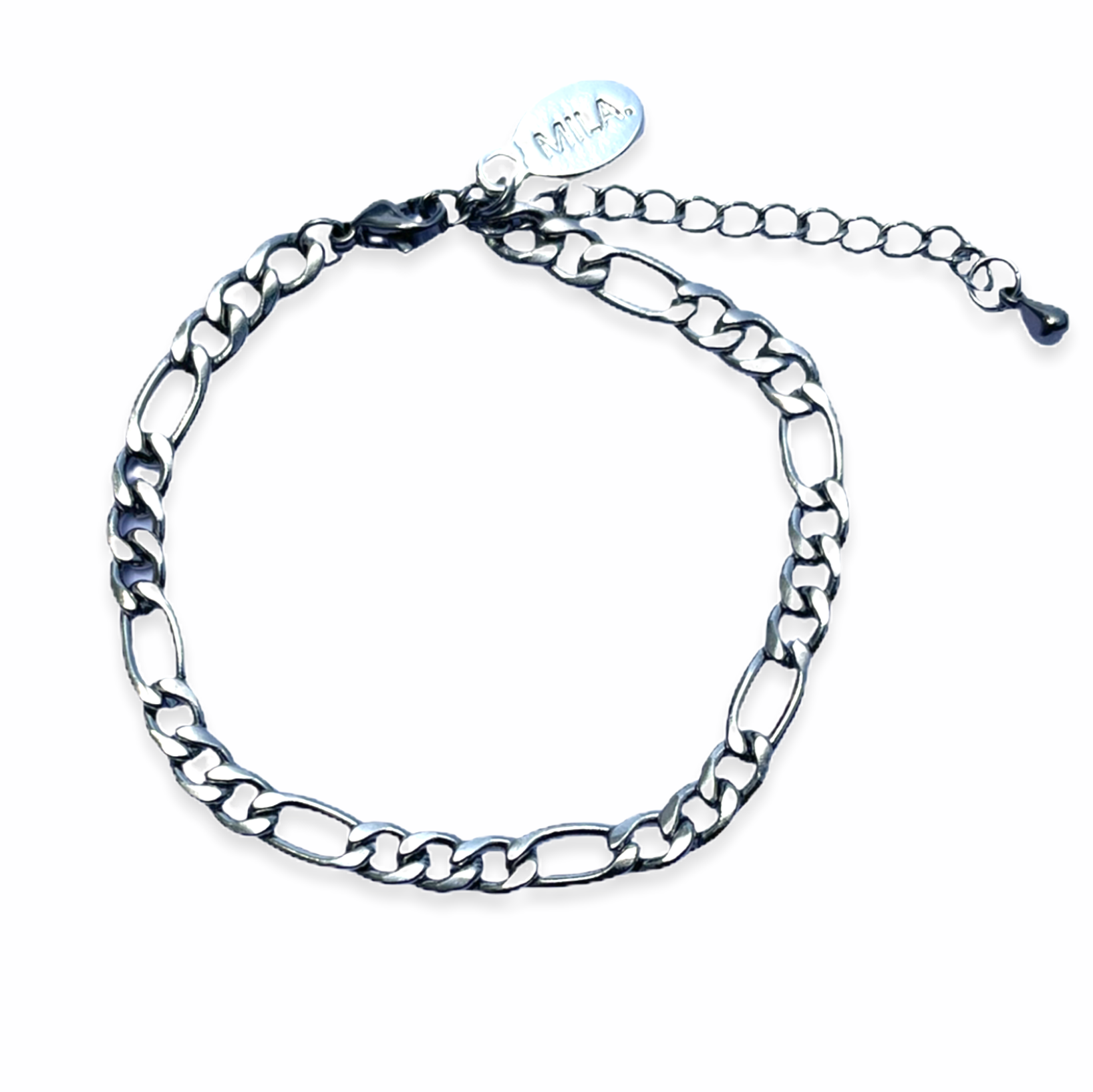 Deze armband met grove schakels shop je bij Mila jwls.