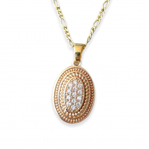 Deze ketting met zirconia steentjes shop je bij Mila jwls.