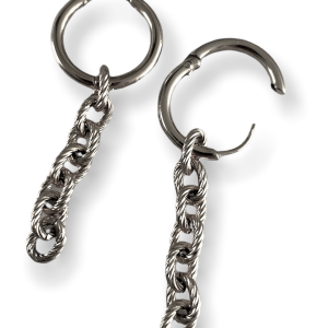 Deze RVS oorbellen met stainless steel bedels shop je bij Mila jwls.