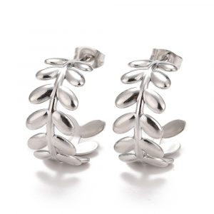 Deze stainless steel oorbellen shop je bij Mila jwls.