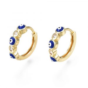 Deze gold plated oorbellen met gold plated bedels shop je bij Mila jwls.