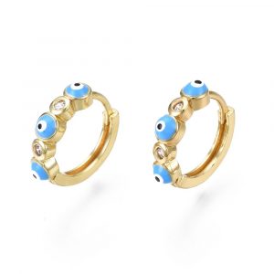 Deze gold plated oorbellen met gold plated bedels shop je bij Mila jwls.