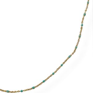 De June ketting van Mila jwls is de gekleurde gouden ketting die je niet mag missen.