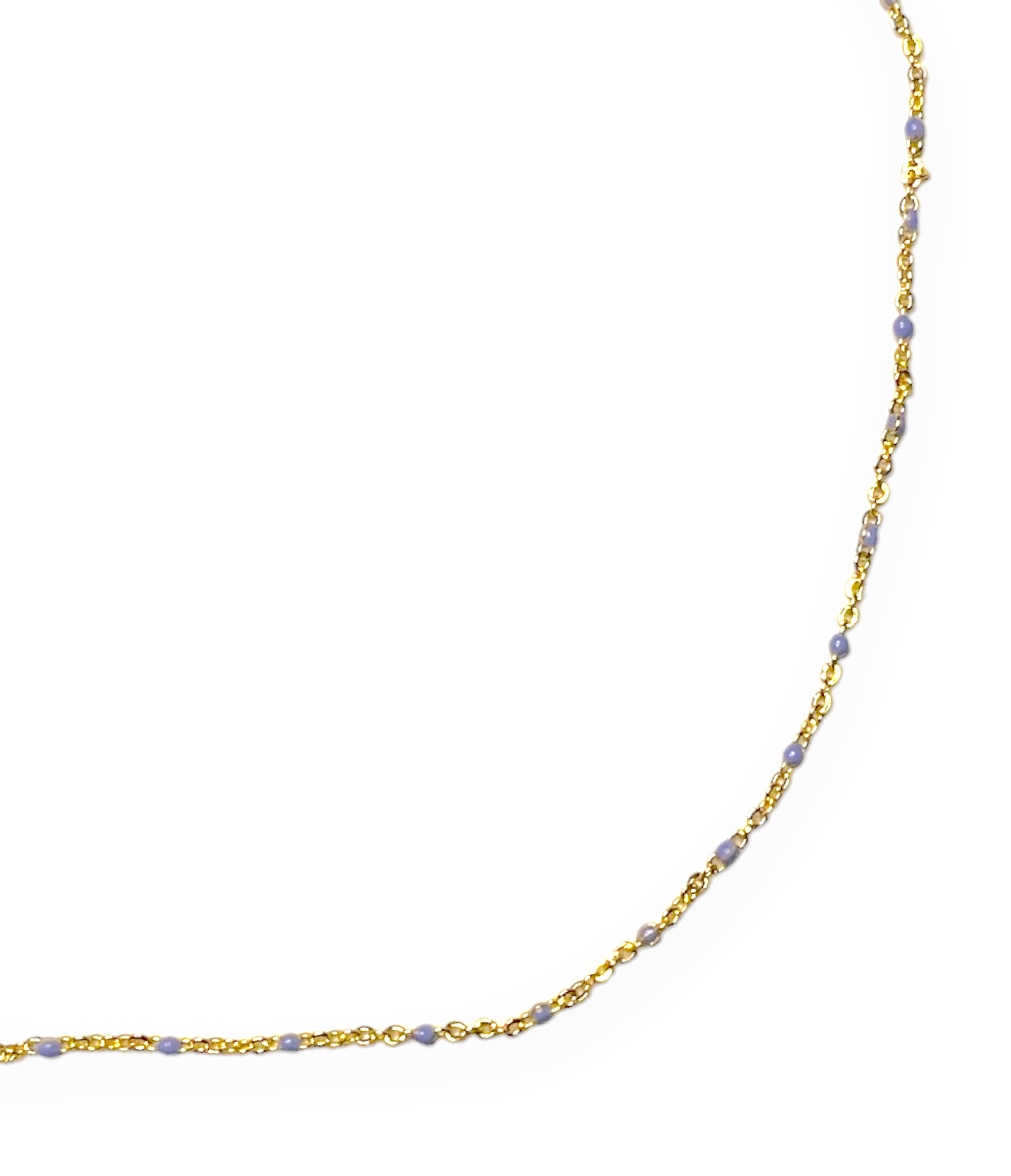 De June ketting van Mila jwls is de gekleurde gouden ketting die je niet mag missen.